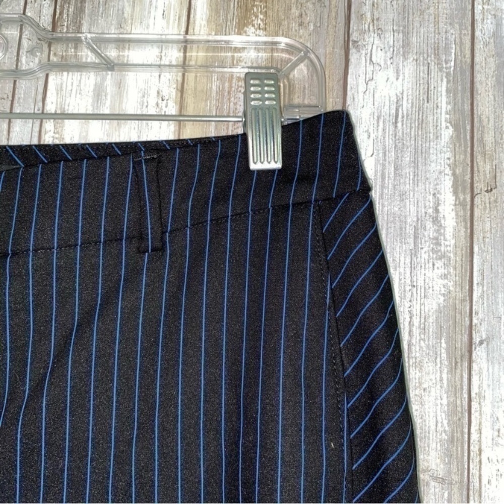 White House Black Market Blue & Black Pin Stripe Pants - Picture 3 of 5